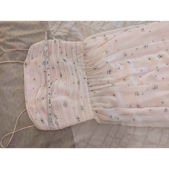 ERIN by Erin fetherstone blush pink mesh formal gown with cherry blossoms sz 4 - Picture 5 of 12